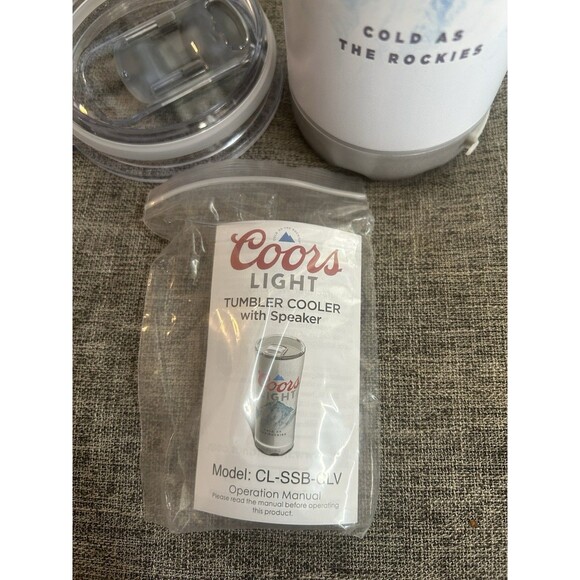 Coors Light Stainless Steel Tumbler And Speaker With Lid Gray - Picture 11 of 11